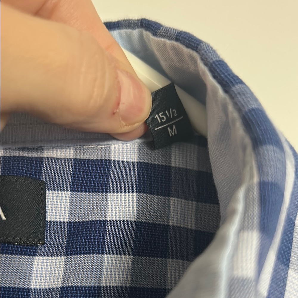 Nautica Navy Checkered Gingham Plaid Boys Button Down Shirt Short Sleeve - Picture 6 of 8
